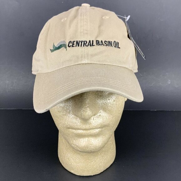 Ahead Vintage Classic Cut Adjustable Beige Cap With Central Basin Oil Embroidery - Picture 1 of 9